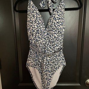 Ralph Lauren - Stunning Navy & White Swim suit -